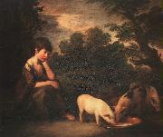 Thomas Gainsborough Girl with Pigs china oil painting artist